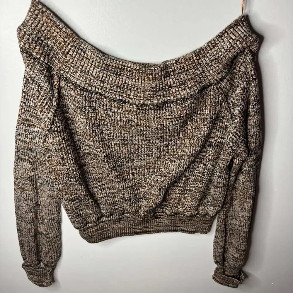 Free People Sugar Rush Off-The-Shoulder Knit Sweater Size Small NWOT
